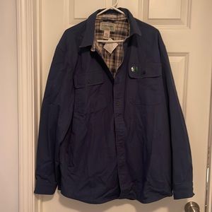 NWT - LL Bean Mens Long Sleeve lightweight Cotten shirt/jacket